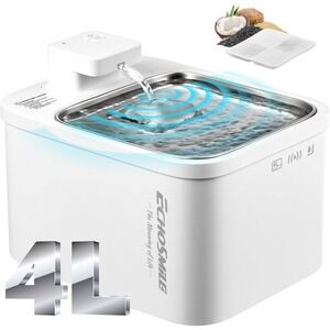 ECHOsmile 4L Automatic Pet Water Fountain Smart